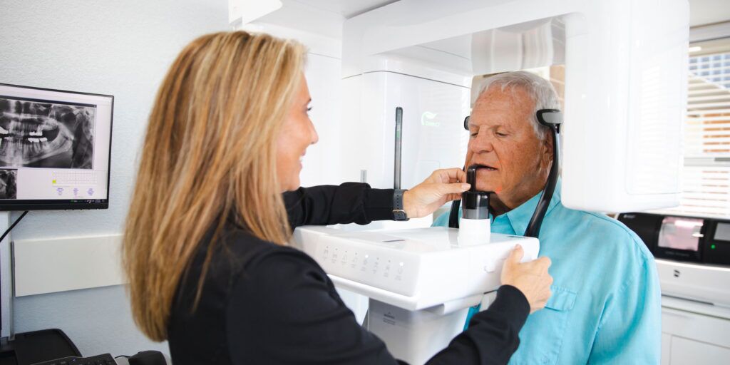 alan with tc receiving cbct scan to see full mouth scan