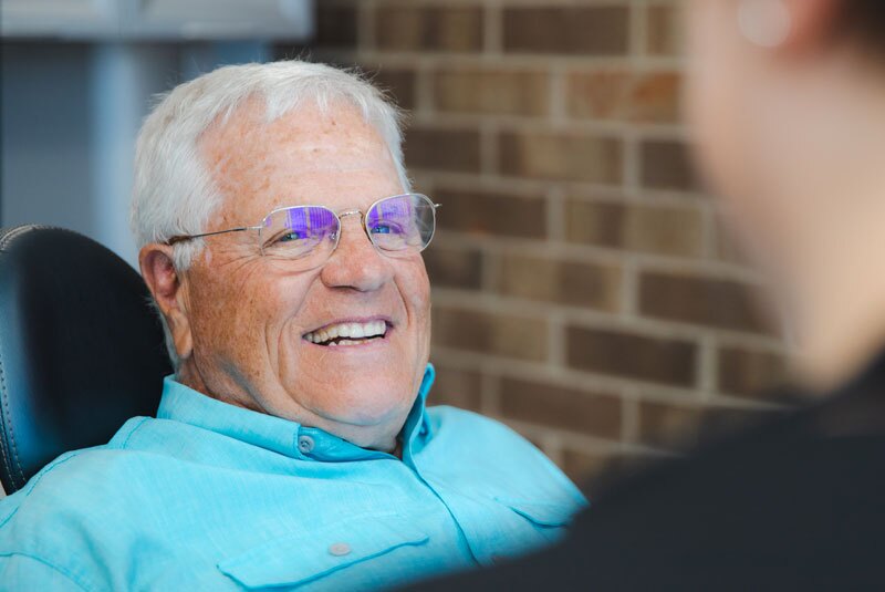 alan with new smile make over after implant placed