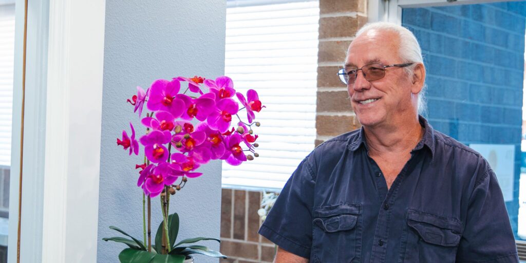 richard with office coordinator happy with treatment